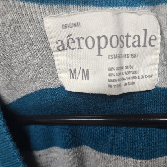 Pretty blue and white striped sweater - Picture 2 of 2